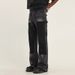 Men's Clothing Stitching Washed Black Flared Jeans High Street Style Cleanfit Pants Hiphop Trousers_viptrois.com