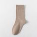 Women's Socks Solid Color Casual Socks Spring And Summer Breathable Sweat Absorbing Socks Four Seasons Cotton Socks Mid Tube Socks Women's Socks_viptrois.com