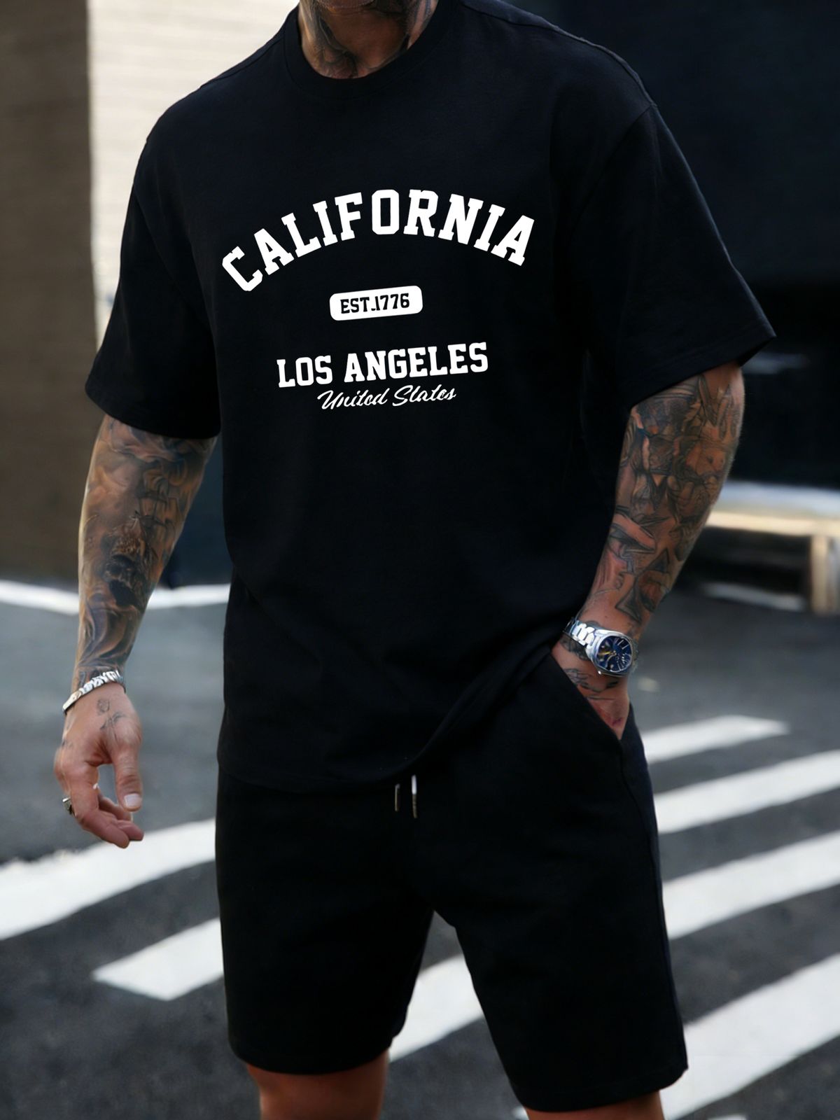 100% Pure Cottonshort-sleeved Hip-hop Rap Loose Youth Heavyweight Cotton Round-neck T-shirt High-quality Support Clothing_viptrois.com