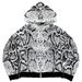 Gothic Unisex Hooded Zip-Up Sweatshirt With 3D Print - Dark Aesthetic Streetwear For Men & Women_viptrois.com