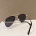 Qianai 2023 New Fashion Half-Frame Aviator Korean Style Personality Pilot UV Protection Sunglasses_viptrois.com