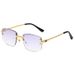 D072 Frameless Sunglasses – Edge Cut Spring Hinge Gradient Lenses For Women & Men (Internet Celebrity Street Style)_viptrois.com