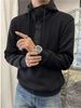 Pure Pure European Station New Men's Autumn Winter Hoodie Versatile Simple Lazy Style Patchwork Long Sleeve Top_viptrois.com