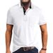High Quality Summer New Men's Lapel Solid Ventilate Polo Short Sleeve Fashion Business Casual Multicolour Short Sleeve T-shirt_viptrois.com