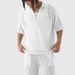 Men's Clothing Spring And Summer New Lapel Button Knitted Tops Casual Men's Sports Shorts Suit_viptrois.com