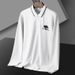 Men's Clothing Autumn And Winter Dad's Casual Business Polo Shirt Men's Free Ironing Embroidered Lapel Top Long Sleeve_viptrois.com