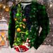 Men's Sweatshirt New 3D Head Print Three-Button Long Sleeve Henley_viptrois.com