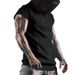Summer Men's Loose Vest New Casual Hooded Sports T-shirt Short Sleeved Men_viptrois.com