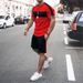 Men's 2-Piece Short Sleeve T-Shirt & Shorts Set, Summer Casual Lounge Wear, Comfortable Athletic Style Outfit For Relaxation_viptrois.com