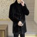 Men's Clothing Men's Fur Coat Imitation Mink Fur Coat Mid Length Mink Velvet Windbreaker Young Handsome Casual Winter Warm_viptrois.com