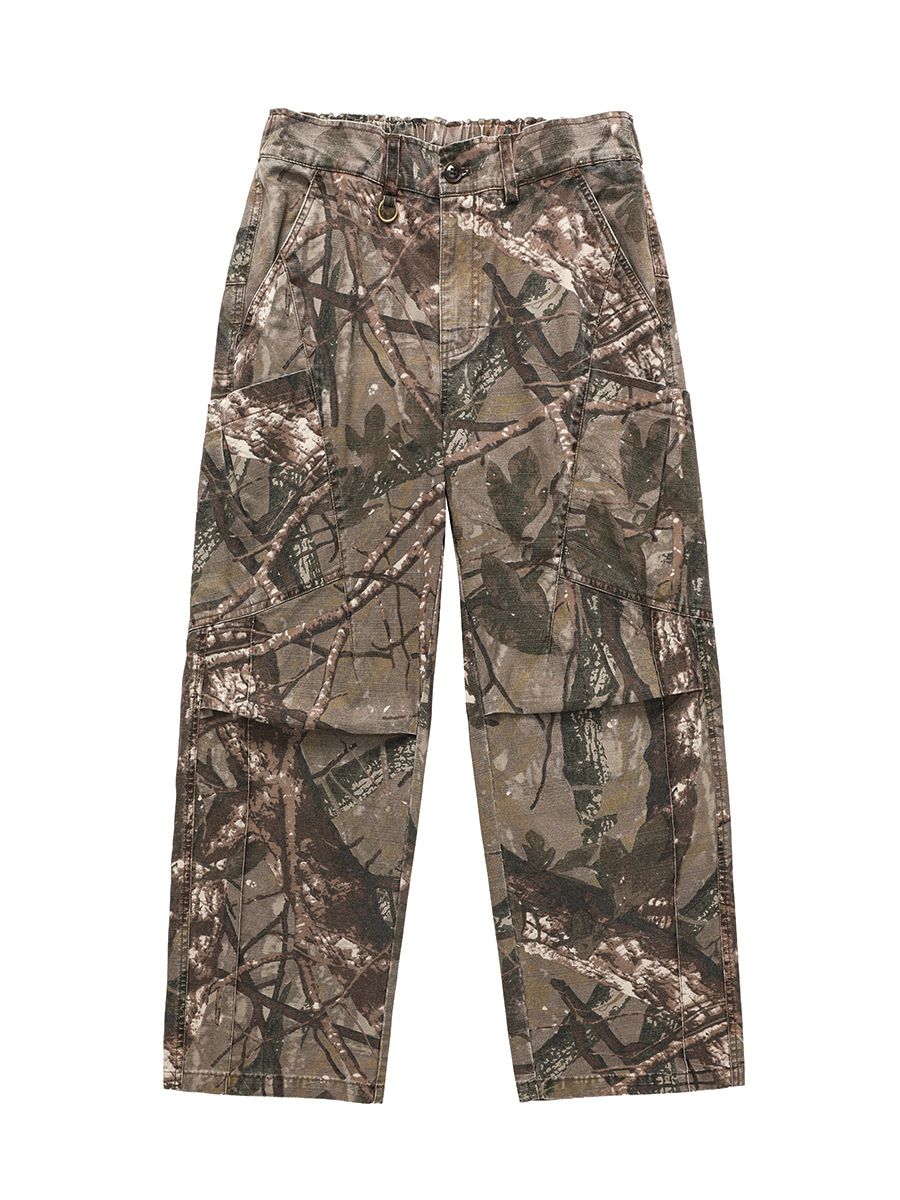 Men's Clothing Distressed Workwear Trousers Straight Loose Outdoor Casual Straight Trousers_viptrois.com