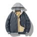 Men's Graphene-Infused Hooded Jacket - Winter Fleece-Lined Coat With Ultrasonic Welding Tech, Windproof Polyester Outer Shell_viptrois.com