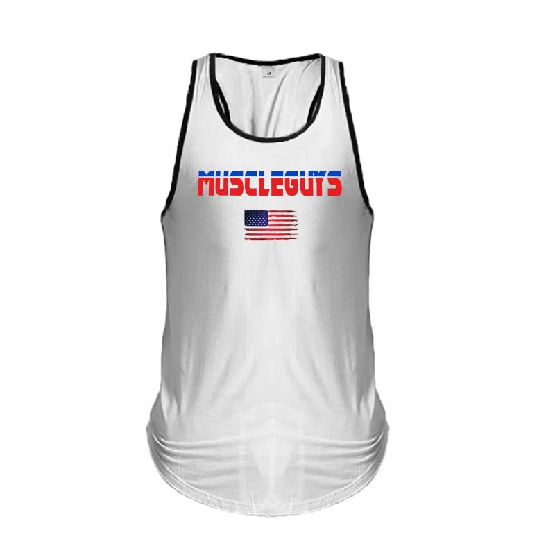 Fitness Vest Men's Foreign Trade Cross-border Training Clothes Men's Casual Tight T-shirt Trend Bodybuilding I-type Bottoming Shirt Tide_viptrois.com