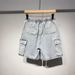 Summer New Men's Denim Shorts Street Wear Retro Korean Harajuku Pocket Jeans Shorts Hip-hop Denim Work Pants Men's Style_viptrois.com