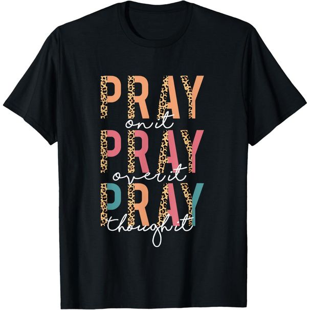 100% Algodón Sobre Reza Através Él Camiseta Cristiana De Leopardo_viptrois.com
