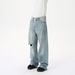 Men's Clothing Distressed High Street Ripped White Loose Wide Leg Vibe Jeans_viptrois.com