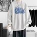 Pure Pure Round Neck Sweatshirt For Men, Autumn And Winter Fleece, American Style Oversize, Trendy Brand, Loose Fit, Hoodless,_viptrois.com