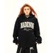 American Style Trendy Brand Letter Patch Embroidered Hoodie High Street Design Sense Niche Autumn Winter Men's Vibe_viptrois.com