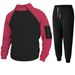 Men's Color Block Stand Collar Sweatshirt – Loose Fit Long Sleeve Pullover For Autumn & Winter_viptrois.com