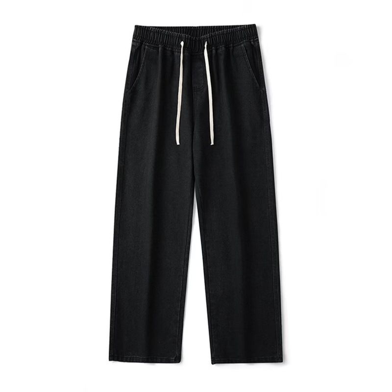 High Street Loose Fit Jeans – Vintage Washed Straight Wide Leg Denim (Dark Blue/Medium Blue/Black)_viptrois.com