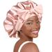 Color Ding streamer round hat bow Extra large beauty care hair wide brimmed hat headscarf night cap_viptrois.com