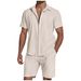 Men's Clothing Suit Short Sleeve Lapel Shirt Men_viptrois.com