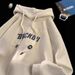 Autumn And Winter Retro Fleece Hoodie, Niche Top, Printed Loose Hoodie For Outerwear_viptrois.com
