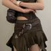 American Leather Belt Retro Pentagram Pattern Buckle Belt Sweet Cool Spice Girl Versatile Clothing Waist Accessories_viptrois.com