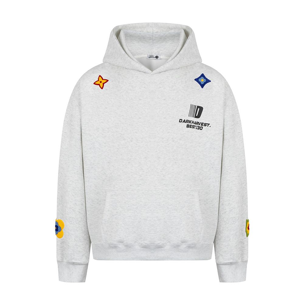 Vibe Trendy Brand Letter Loose Hoodie Men's American High Street Design Pullover Sweatshirt Autumn Winter Top_viptrois.com