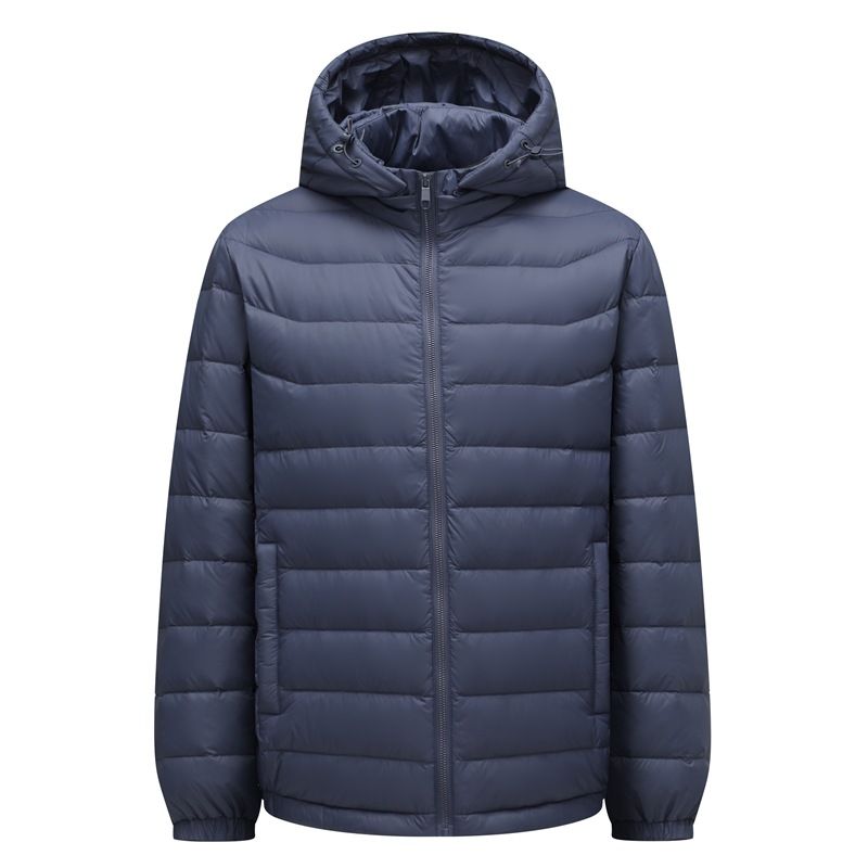 Men’s Lightweight Down Jacket – Warm Winter Coat With Detachable Hood, Slim Fit & Stylish For Cold Weather_viptrois.com