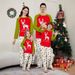 Christmas Santa Deer Christmas tree letters Christmas family suit printed homewear sleep_viptrois.com
