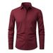 Men's Stretch Comfort Dress Shirt – Wrinkle-Resistant & Non-Iron, Breathable 4-Way Elastic Fabric, Classic Fit For Office & Business Casual_viptrois.com