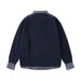 Two-Piece Sweatshirt With Turn-Down Collar, Patchwork Plaid Design, Spring And Autumn Men's Polo Shirt, Long Sleeve_viptrois.com