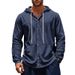 Men's Clothing Spring And Autumn American Loose Men's Loose Linen Casual Simple Beach Hooded Long Sleeved Shirt Men_viptrois.com