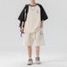Boys, Teenagers, Casual Students, Loose Shorts, Trendy Summer Set, Sports Suit, Short Sleeved T-Shirt_viptrois.com