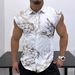 Men's Casual Sleeveless Shirt Fashion Print Breathable Loose Vest Top_viptrois.com