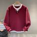 Autumn New Men's Two-Piece Casual Sweatsh Trendy Fashion Pullover Long Sleeve Base Sh Slim Fit Versatile_viptrois.com