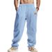 Men's Clothing Summer Men's Linen Casual Pants Wide Leg Breathable Beach Trousers Simple For Formal & Casual_viptrois.com