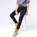Biker Jeans Men's Stretch Slim Pants Fashion Brand Small Straight Pants Street Fashion Small Black Pants_viptrois.com