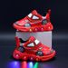 New Spring And Autumn Children's Sports Shoes Leather Car LED Light Up Children's Shoes 1 6 Years Old Boys Sports Casual Shoes_viptrois.com