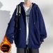 Cardigan Kangaroo Pocket Solid Color Sweater Loose And Double Open Fleece Thickened Smooth Lamb Fleece Long Sleeve Hooded Jacket_viptrois.com