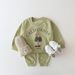 Mother & Kids Children's Clothing New Autumn Small And Large Children's Cartoon Bear Sweater Casual Pants Suit Elastic_viptrois.com
