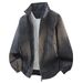 Men's Faux Leather Bomber Jacket – Vintage-Inspired Quilted Lining Pilot Coat With Fleece Insulation & Distressed Finish_viptrois.com