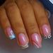 Cute Dairy Pattern Rainbow Strip Sky Nail Art Colorful Summer Bright Eye Nail Finished Medium And Long Wear Armor_viptrois.com