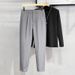 Men's Slim-Fit Summer Dress Pants – Lightweight Polyester Straight-Leg Trousers With Double Waistband & Breathable Fabric_viptrois.com