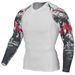 Men's Clothing sports tights, cool and fashionable, flower arm sports quick-drying fitness clothes, long sleeves, large size, breathable_viptrois.com