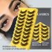 Lash extension set 10 pairs of Eyelashes Natural thick eyelashes simulate chemical fiber eyelashes_viptrois.com