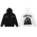 Skull Print Heavy Cotton Unisex High Street Hooded Sweatshirt Long Sleeve Fashion_viptrois.com