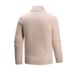 Men's Half-Zip Stand Collar Sweater Autumn Knit Pullover With Jacquard Pattern Thickened Poly-Modal Blend For Urban Street Style_viptrois.com