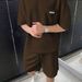 Men's Clothing T Shirt Shorts Simple Thin Two Piece Set_viptrois.com